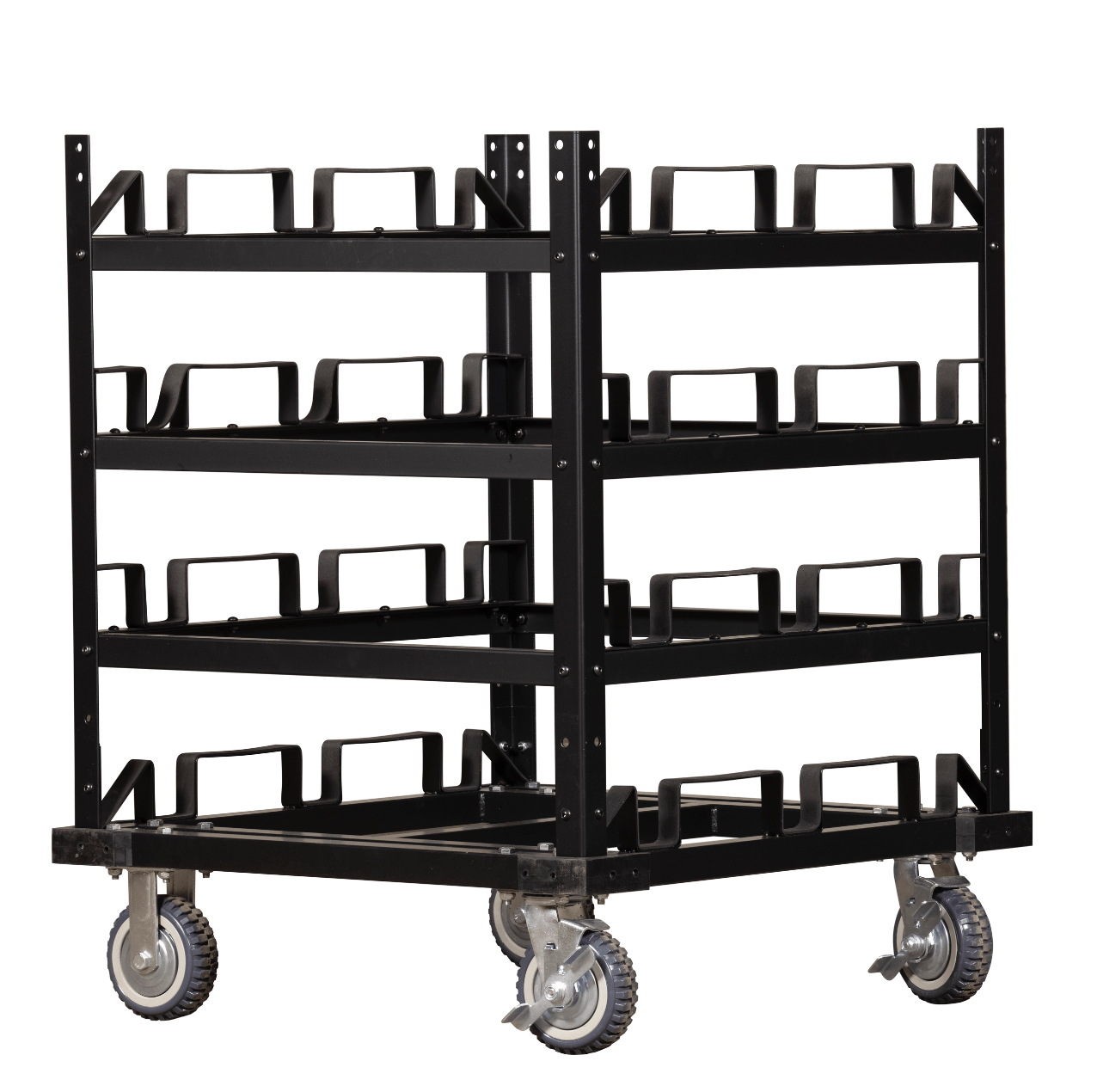 Horizontal Post Storage Cart (12 Posts or 24 Posts) - Trafford Industrial - Crowd Control Warehouse