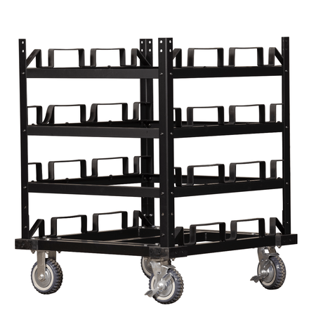 Horizontal Post Storage Cart (12 Posts or 24 Posts) - Trafford Industrial - Crowd Control Warehouse