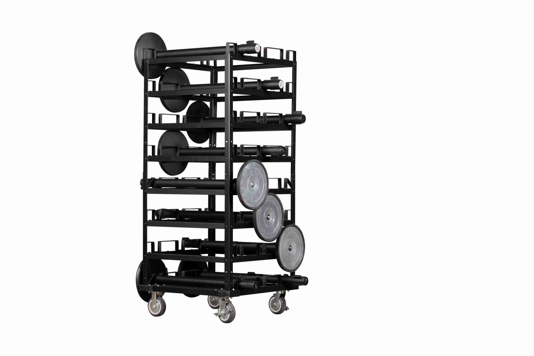 Horizontal Post Storage Cart (12 Posts or 24 Posts) - Trafford Industrial - Crowd Control Warehouse