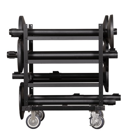 Horizontal Post Storage Cart (12 Posts or 24 Posts) - Trafford Industrial - Crowd Control Warehouse