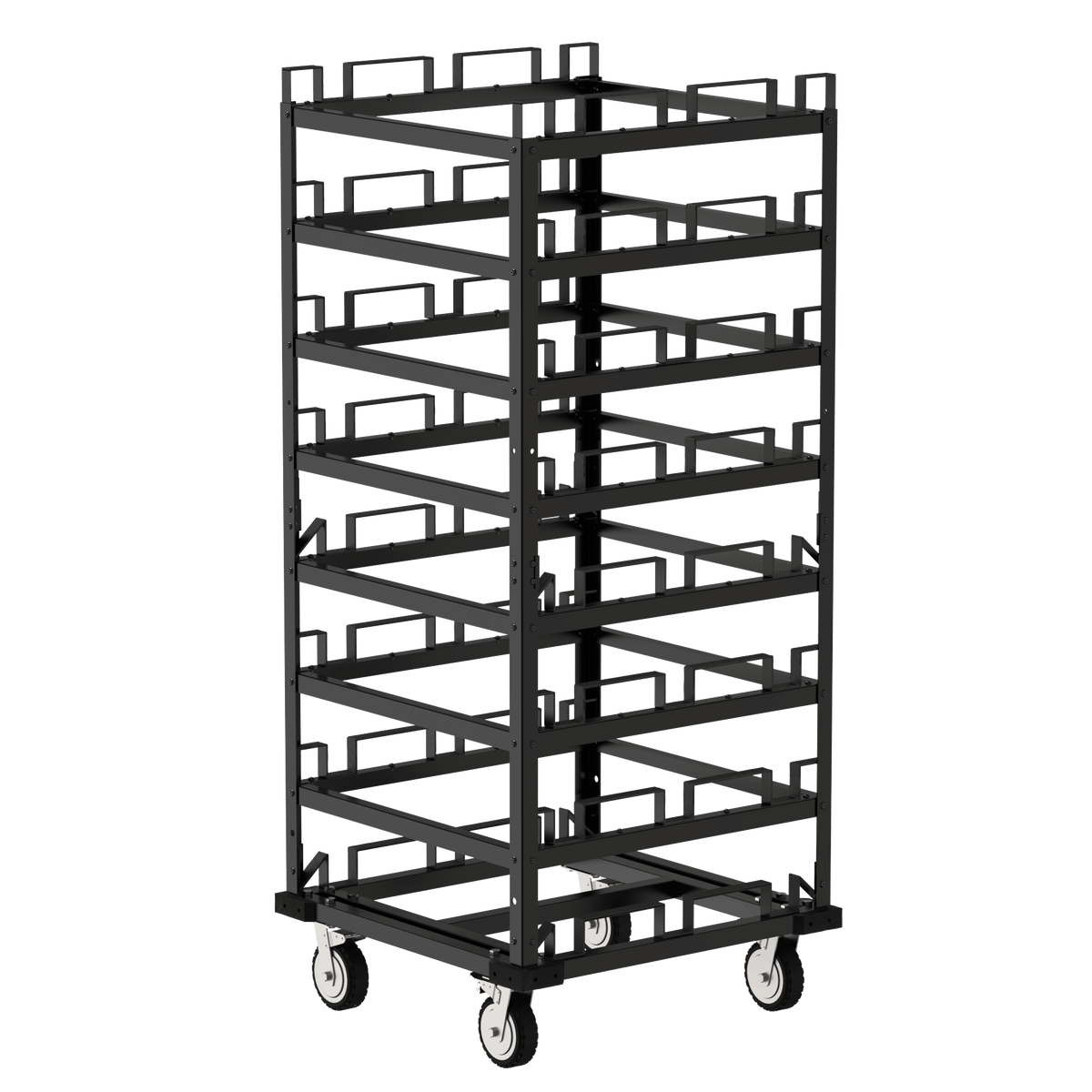 Horizontal Post Storage Cart (12 Posts or 24 Posts) - Trafford Industrial - Crowd Control Warehouse