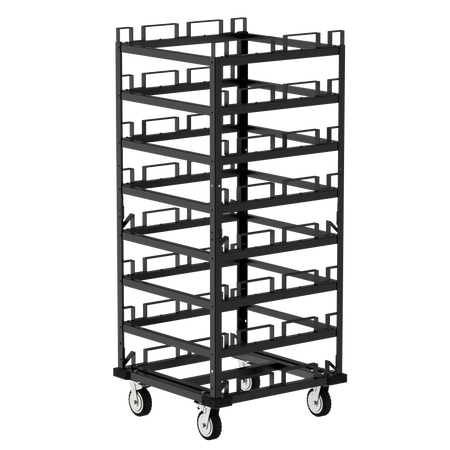 Horizontal Post Storage Cart (12 Posts or 24 Posts) - Trafford Industrial - Crowd Control Warehouse