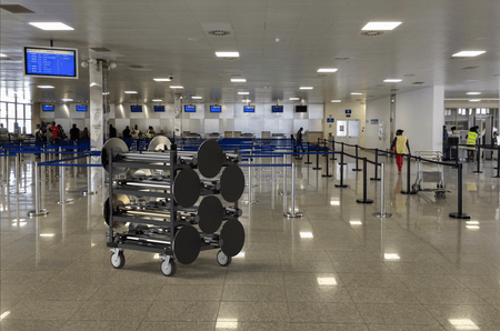 Horizontal Post Storage Cart (12 Posts or 24 Posts) - Trafford Industrial - Crowd Control Warehouse