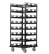 Horizontal Post Storage Cart (12 Posts or 24 Posts) - Trafford Industrial - Crowd Control Warehouse
