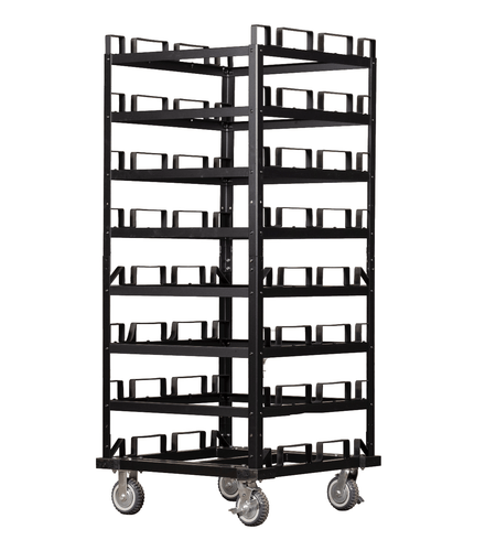 Horizontal Post Storage Cart (12 Posts or 24 Posts) - Trafford Industrial - Crowd Control Warehouse