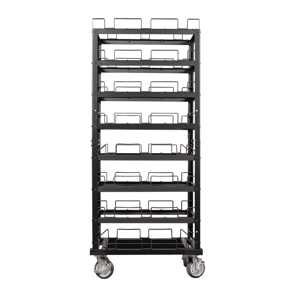 Horizontal Post Storage Cart (12 Posts or 24 Posts) - Trafford Industrial - Crowd Control Warehouse