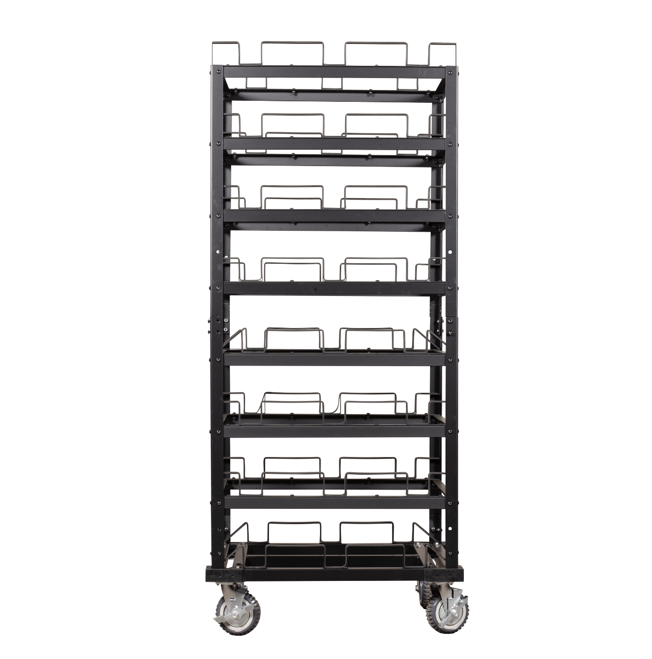Horizontal Post Storage Cart (12 Posts or 24 Posts) - Trafford Industrial - Crowd Control Warehouse