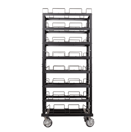 Horizontal Post Storage Cart (12 Posts or 24 Posts) - Trafford Industrial - Crowd Control Warehouse