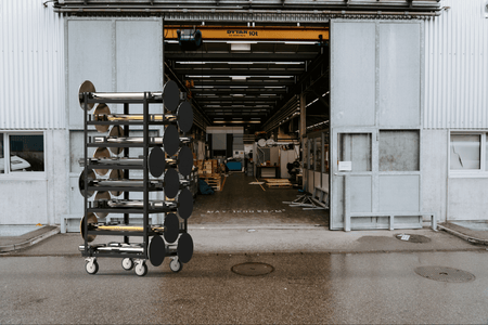 Horizontal Post Storage Cart (12 Posts or 24 Posts) - Trafford Industrial - Crowd Control Warehouse
