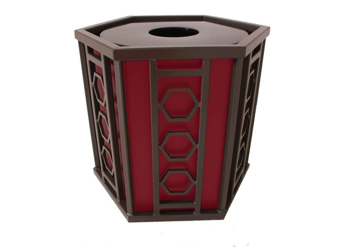 Huntington Trash Receptacle - 32 Gallon Capacity - Crowd Control Warehouse