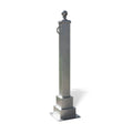 Hampton Square Decorative Bollard - 1 Chain Loop - 4 Ft.