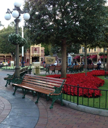 Floral Wood Park Bench - 60 In.