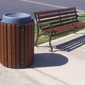 Plain Slatted Wood Park Bench - 48 In.