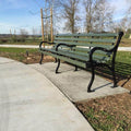 Plain Slatted Wood Park Bench - 48 In.