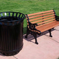 Floral Wood Park Bench - 60 In.