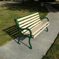 Plain Slatted Wood Park Bench - 72 In.