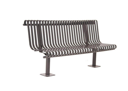 Kensington Park Bench with Back - 6 Ft. - Crowd Control Warehouse