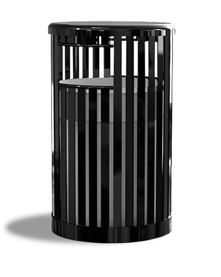 Kensington Side Loading Trash Receptacle - 36 Gallon Capacity - Crowd Control Warehouse