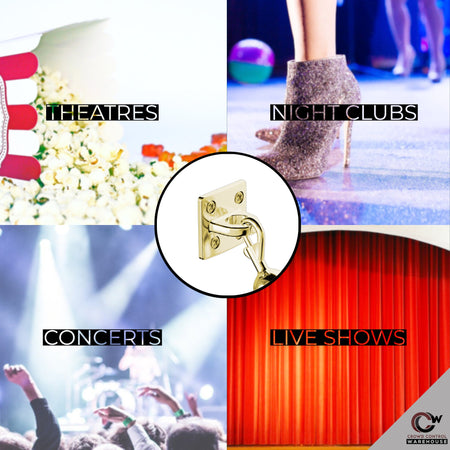 Large Loop (Dual Rope) Wall Plate Receiver for Hanging Ropes - Montour Line - Crowd Control Warehouse