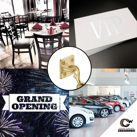 Large Loop (Dual Rope) Wall Plate Receiver for Hanging Ropes - Montour Line - Crowd Control Warehouse