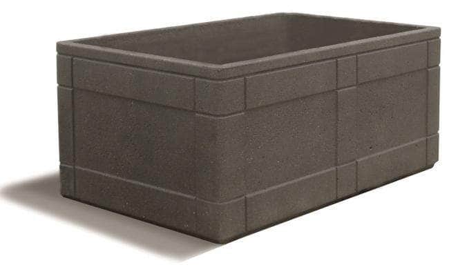 Large Rectangular Concrete Planter - 72 in. x 48 in. x 33 in. - Crowd Control Warehouse