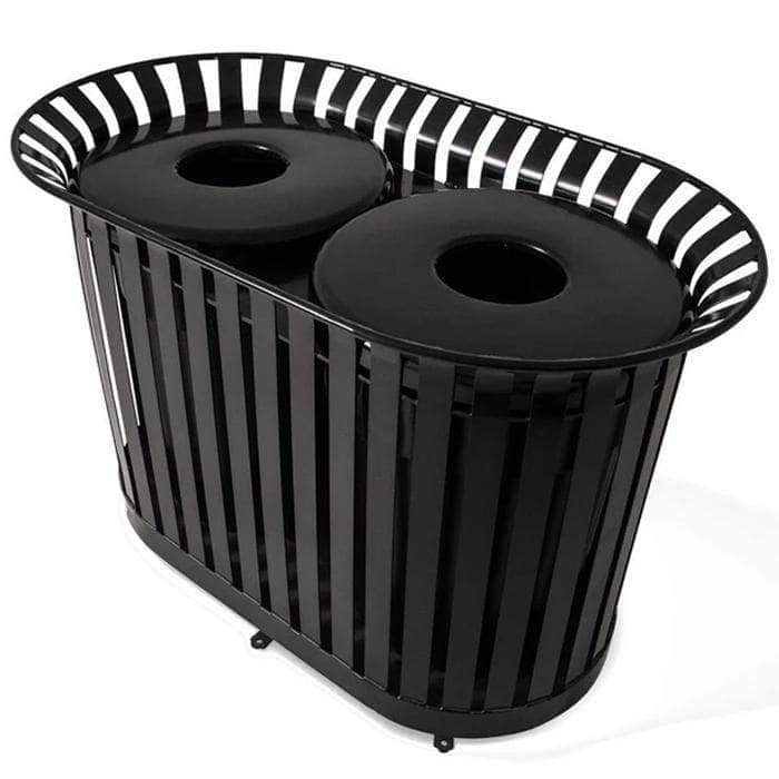Lexington Dual Trash Receptacle - 72 Gallon Capacity - Crowd Control Warehouse