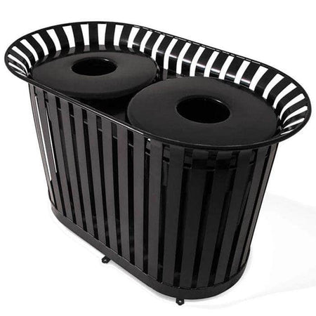 Lexington Dual Trash Receptacle - 72 Gallon Capacity - Crowd Control Warehouse