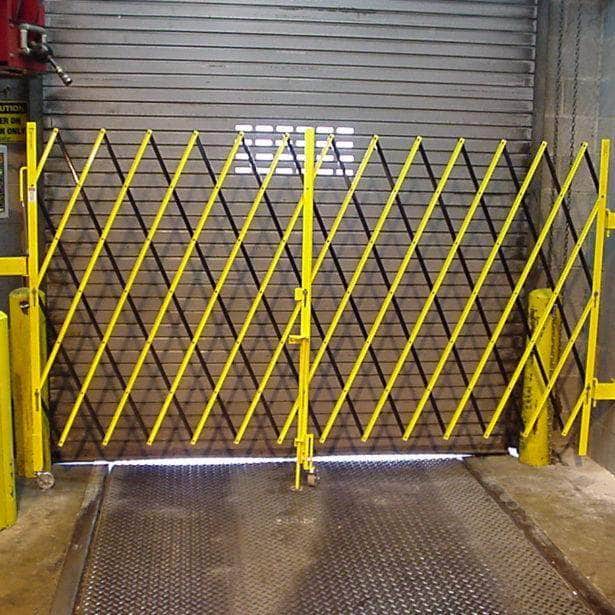 LoadDoX - Guard Folding Loading Dock Gate with Mounting Post - Crowd Control Warehouse