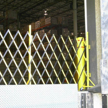 LoadDoX - Guard Folding Loading Dock Gate with Mounting Post - Crowd Control Warehouse