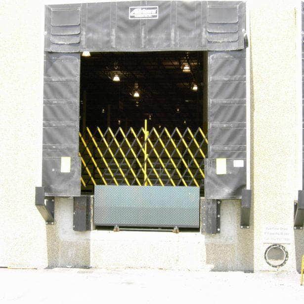 LoadDoX - Guard Folding Loading Dock Gate with Mounting Post - Crowd Control Warehouse