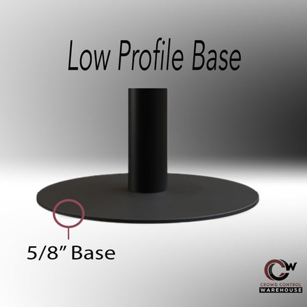 Safety Retractable Belt Barrier Stanchion, Low Profile Steel Base, Red Post,  14 or 16 Ft. Belt - Montour Line MSX650