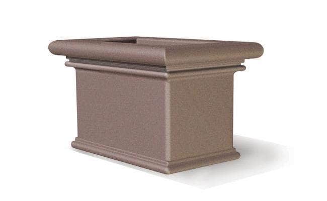 Medium Rectangular Concrete Planter Security Barrier - 36 in. x 24 in. x 22 in. - Crowd Control Warehouse