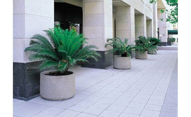 Medium Round Concrete Planter - 36 in. x 24 in. - Crowd Control Warehouse
