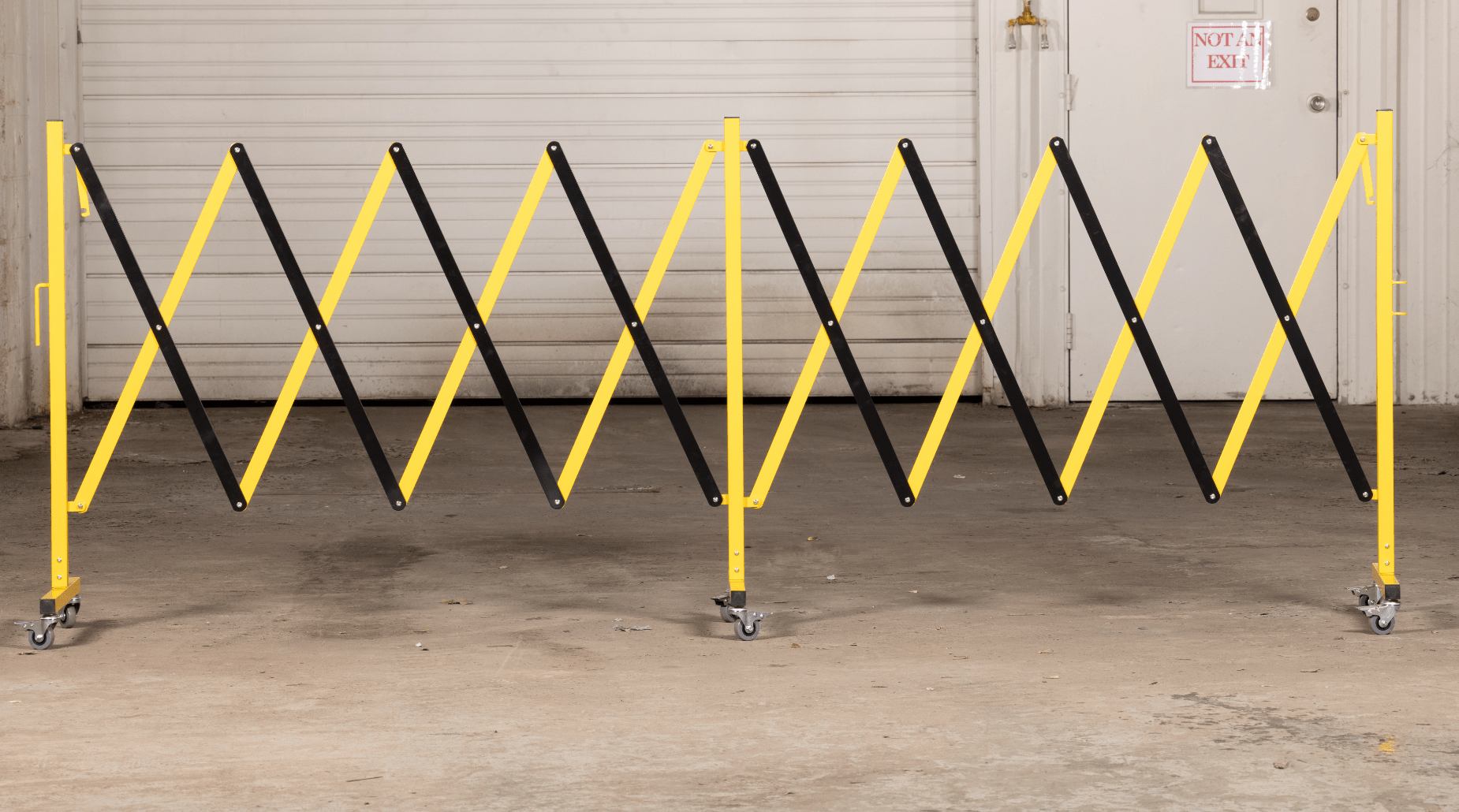 Metal Expandable Barricade, 16 Ft. and 11 Ft - Trafford Industrial - Crowd Control Warehouse