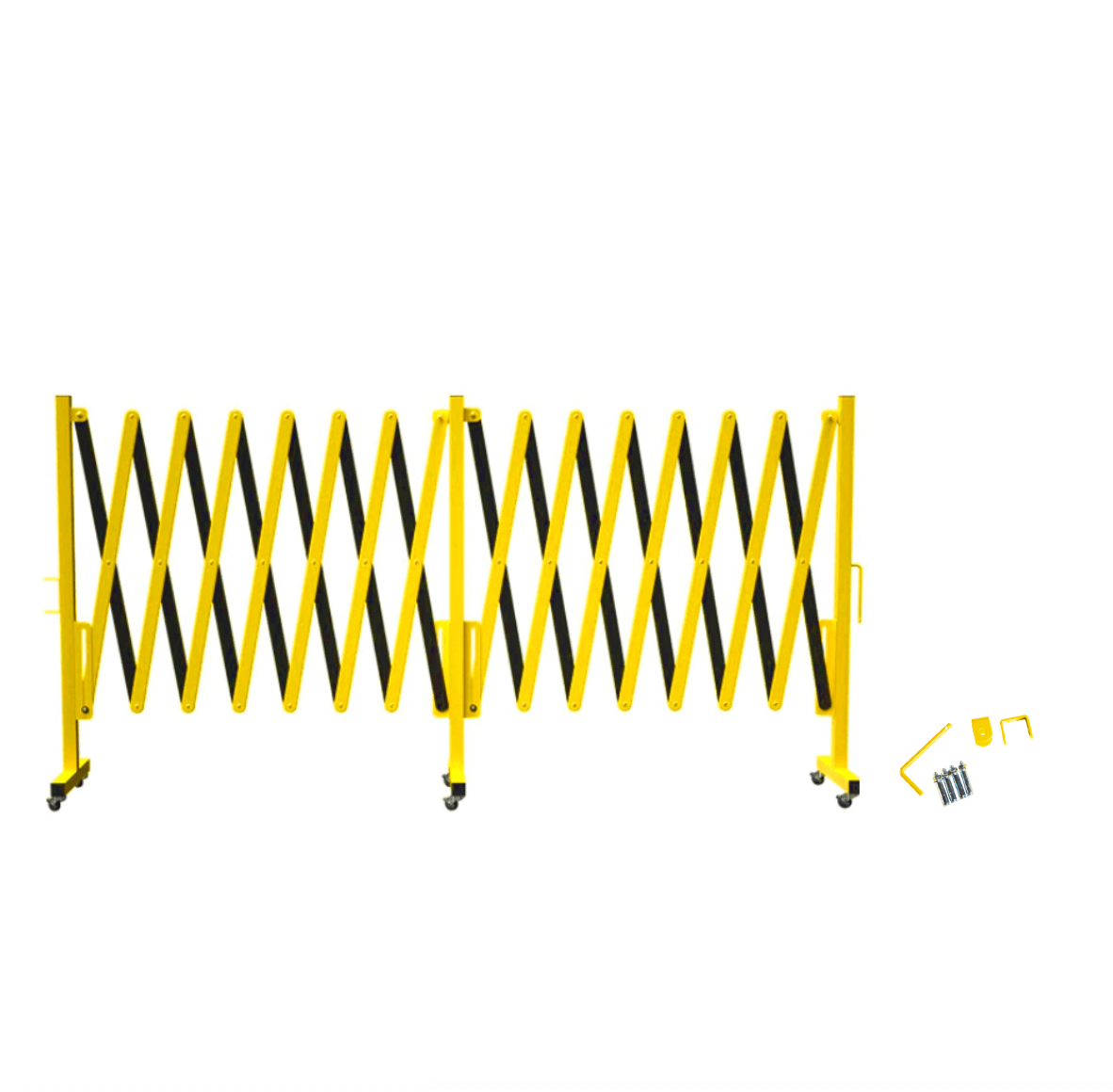 Metal Expandable Barricade, 16 Ft. and 11 Ft - Trafford Industrial - Crowd Control Warehouse