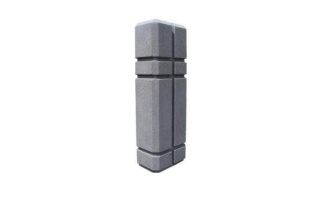 Modern, Rectangular bollard with Reveal Lines - Crowd Control Warehouse