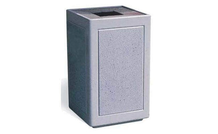 Modern Square ADA Accessible Waste Container with Aluminum Lid - 22 Gallon Capacity - Crowd Control Warehouse
