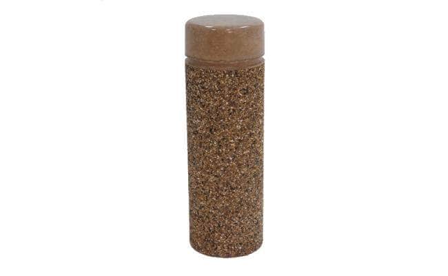 Multi Texture Cylindrical Bollard with Reveal Line - Crowd Control Warehouse