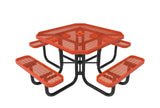 Octagon Portable Table - Diamond Pattern - Crowd Control Warehouse
