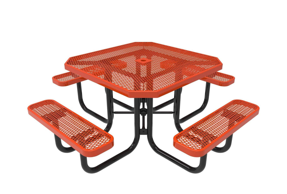 Octagon Portable Table - Diamond Pattern - Crowd Control Warehouse