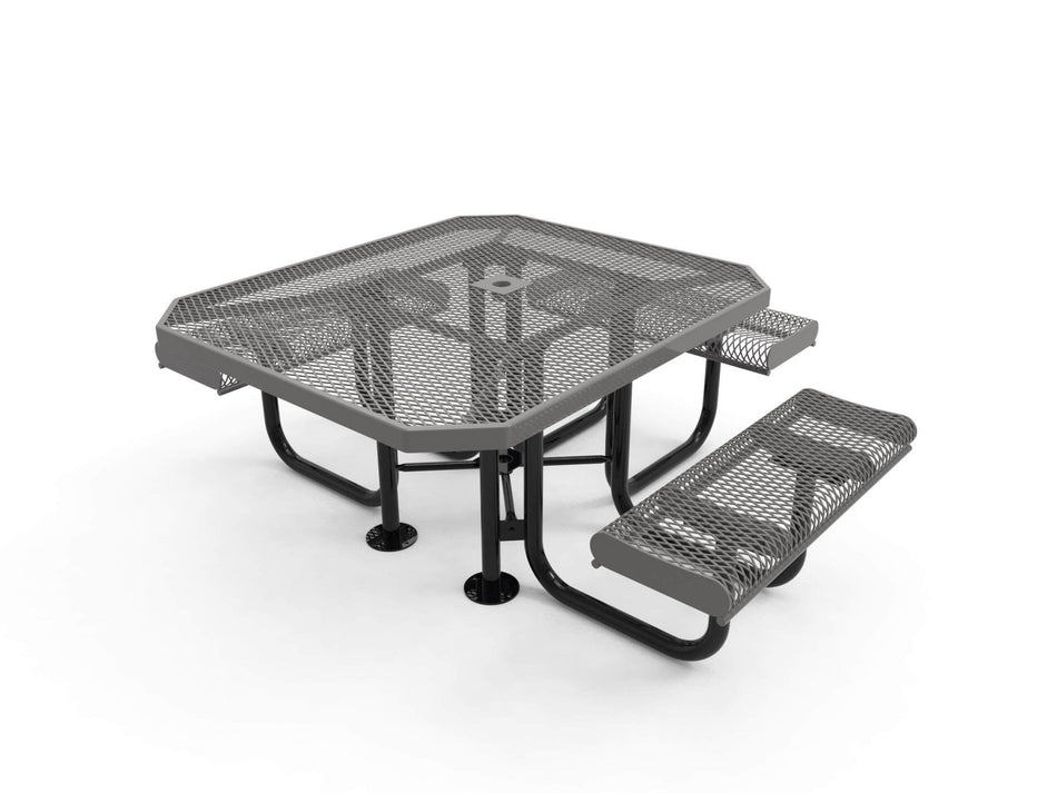Octagon Rolled Portable Table - Diamond Pattern - Crowd Control Warehouse