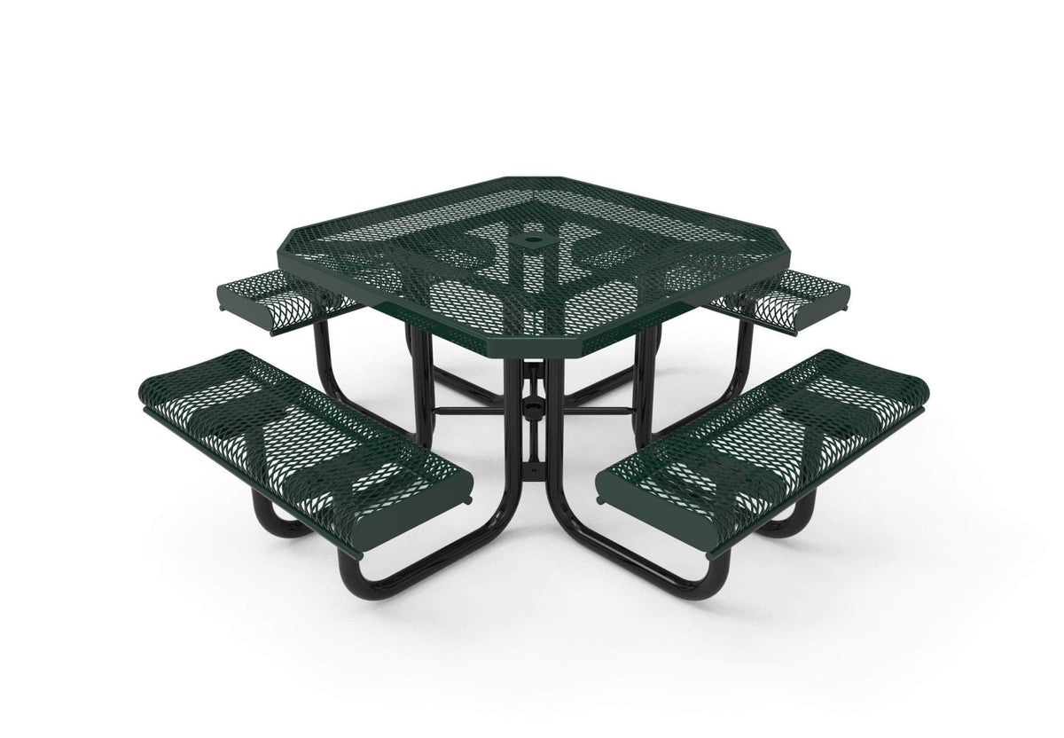 Octagon Rolled Portable Table - Diamond Pattern - Crowd Control Warehouse