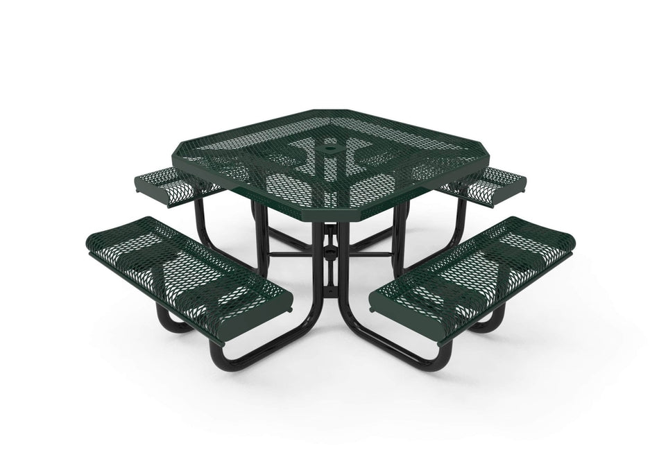 Octagon Rolled Portable Table - Diamond Pattern - Crowd Control Warehouse