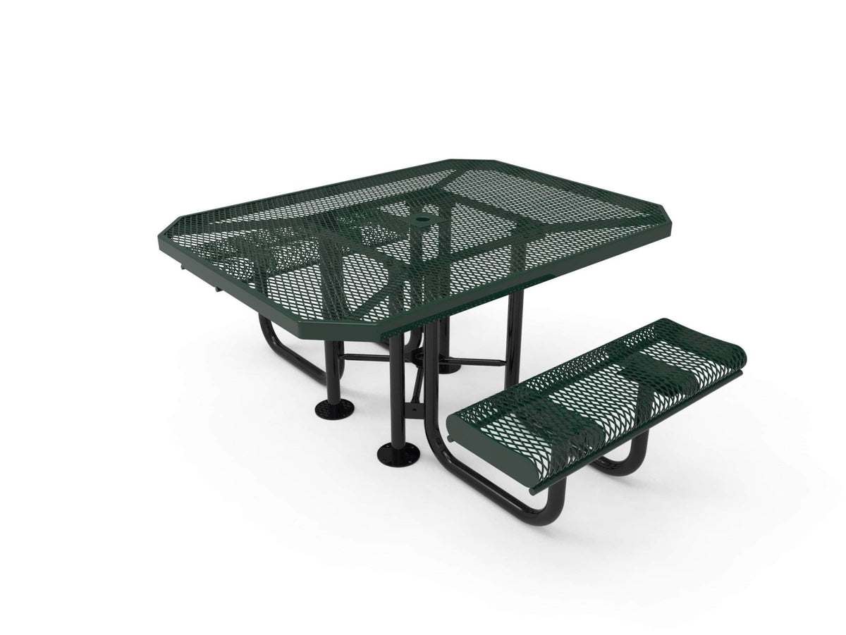 Octagon Rolled Portable Table - Diamond Pattern - Crowd Control Warehouse