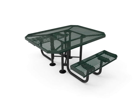 Octagon Rolled Portable Table - Diamond Pattern - Crowd Control Warehouse