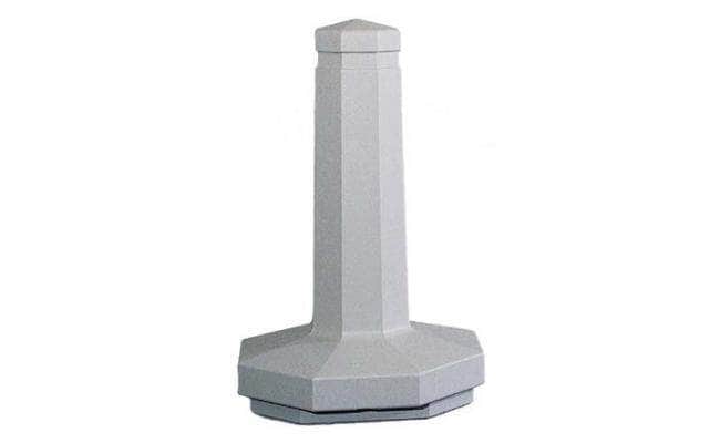 Octagonal Decorative Bollard with Flange Base and Reveal Line - Crowd Control Warehouse