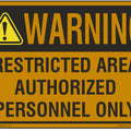 Warning Sign for Expandable Barriers
