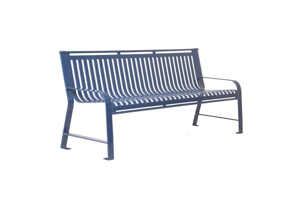 Oxford Park Bench with Back - Crowd Control Warehouse