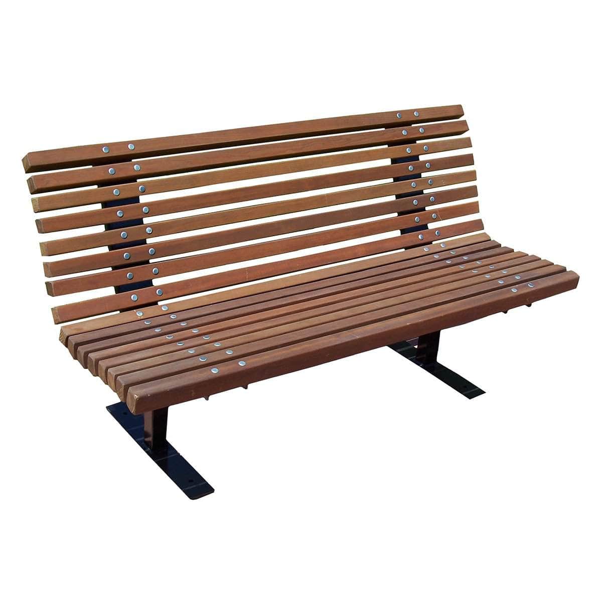 Palisade Wood Park Bench - 4 Ft. - Crowd Control Warehouse