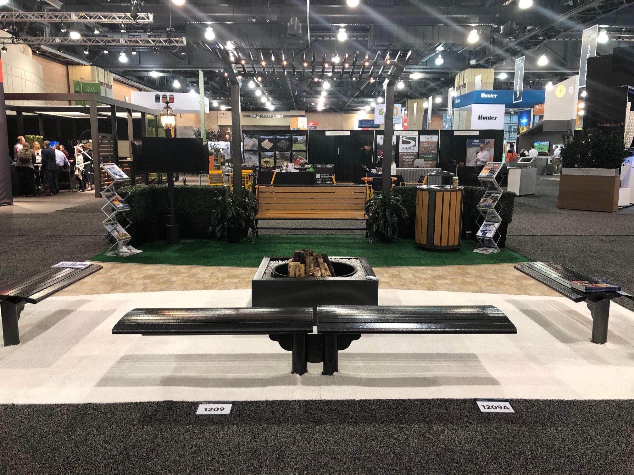 Phoenix Cantilever Park Bench - Horizontal Slatted Steel - Crowd Control Warehouse